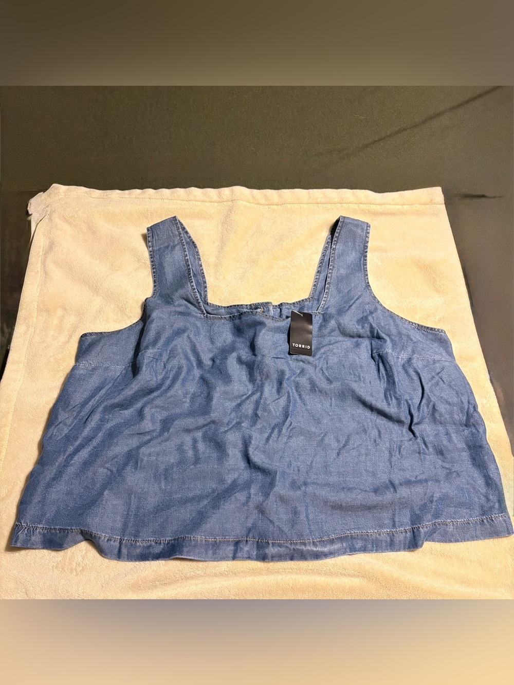 torrid Indigo Chambray Square Neck Tank